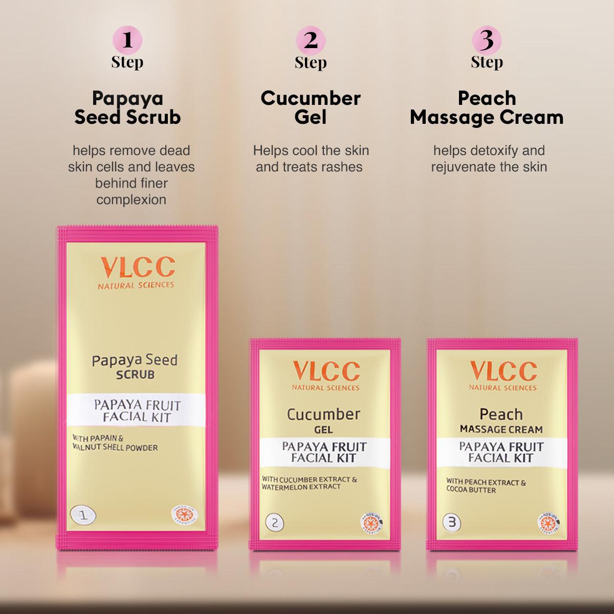 VLCC Salon Series Fruit Facial Kit ( 6 Facials ) - 300 g - Image 5 - Buy from Indicrest