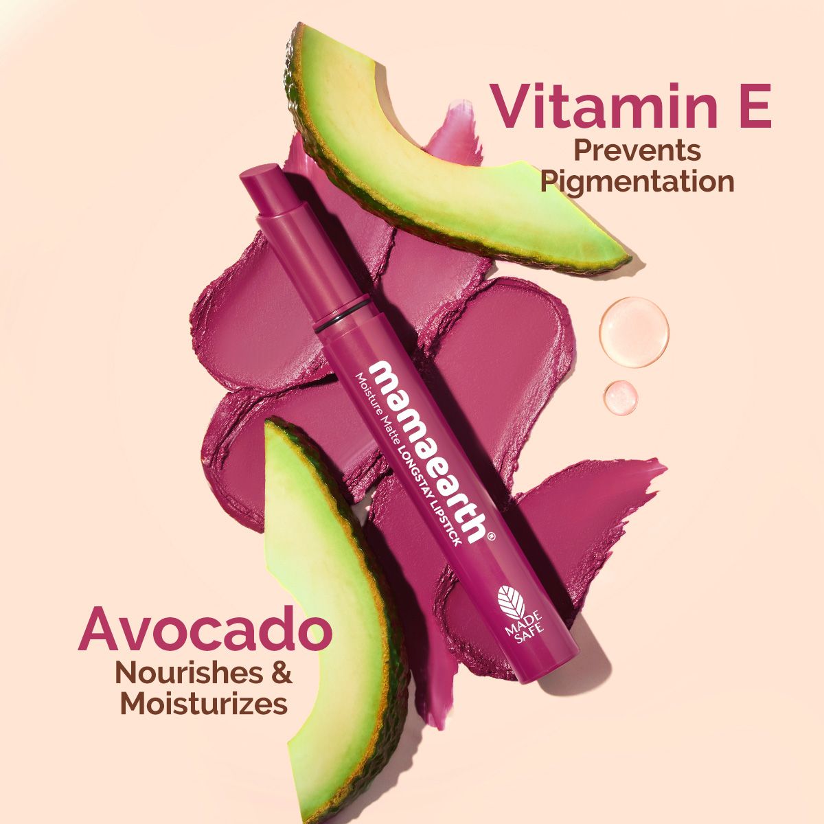 Mamaearth Moisture Matte Long Stay Lipstick, 2g | Pink Lemonade - Image 5 - Buy from Indicrest