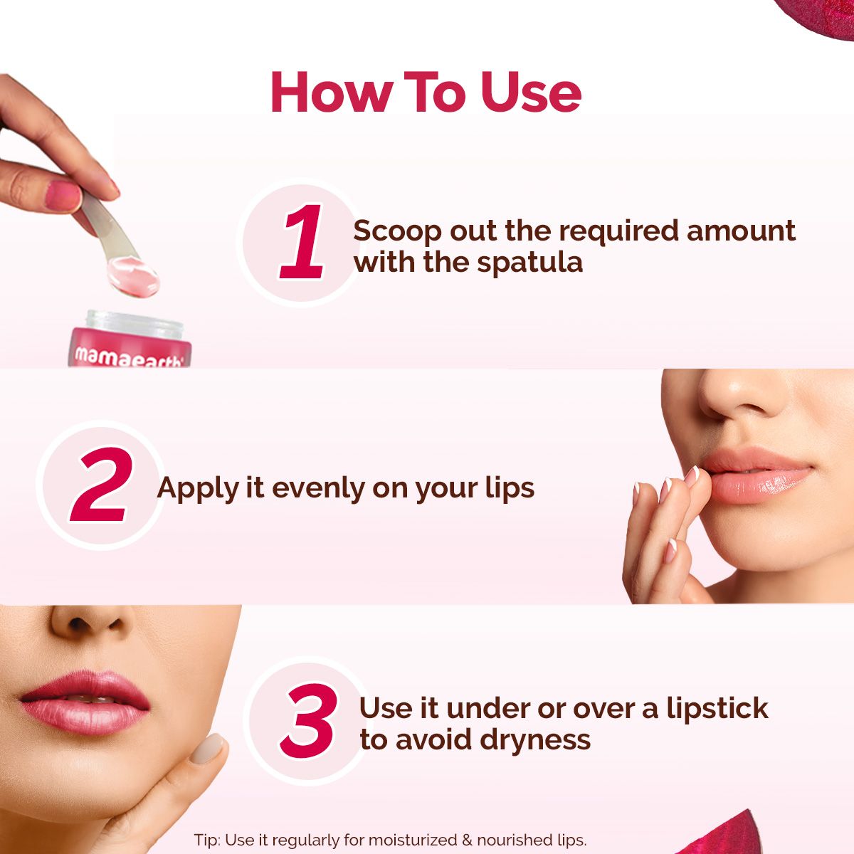 Mamaearth Beetroot Moisture Therapy Lip Balm with Beetroot & Hyaluronic Acid for Dry & Chapped Lips, 15g - Image 6 - Buy from Indicrest