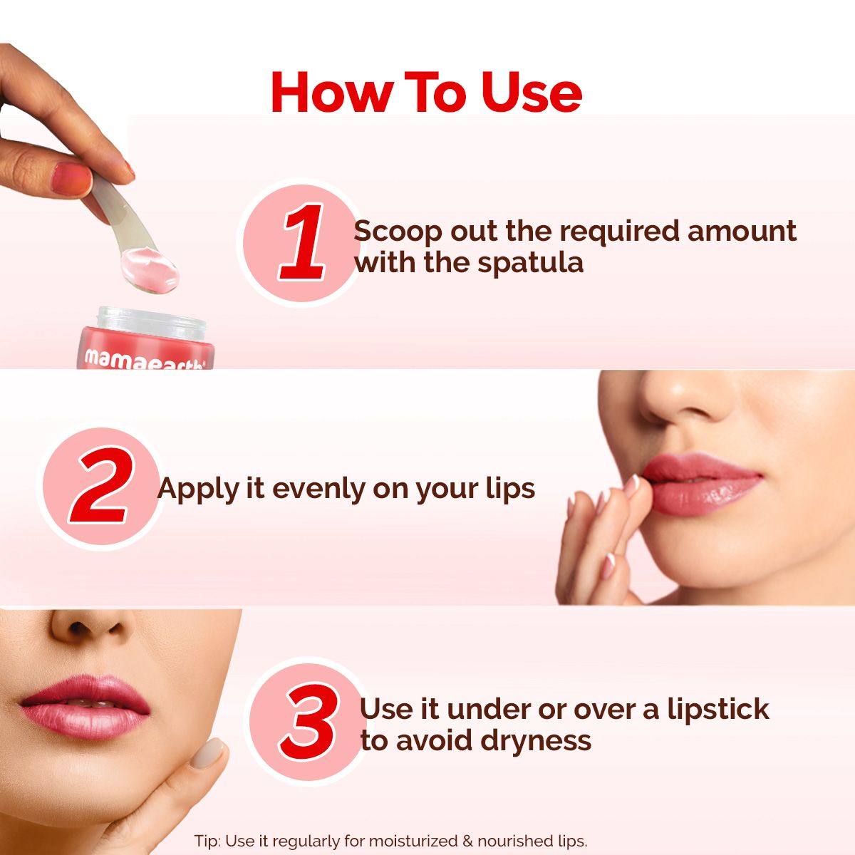 Mamaearth Cherry Moisture Therapy Lip Balm with Cherry & Vitamin E for Dry & Chapped Lips, 15g - Image 6 - Buy from Indicrest