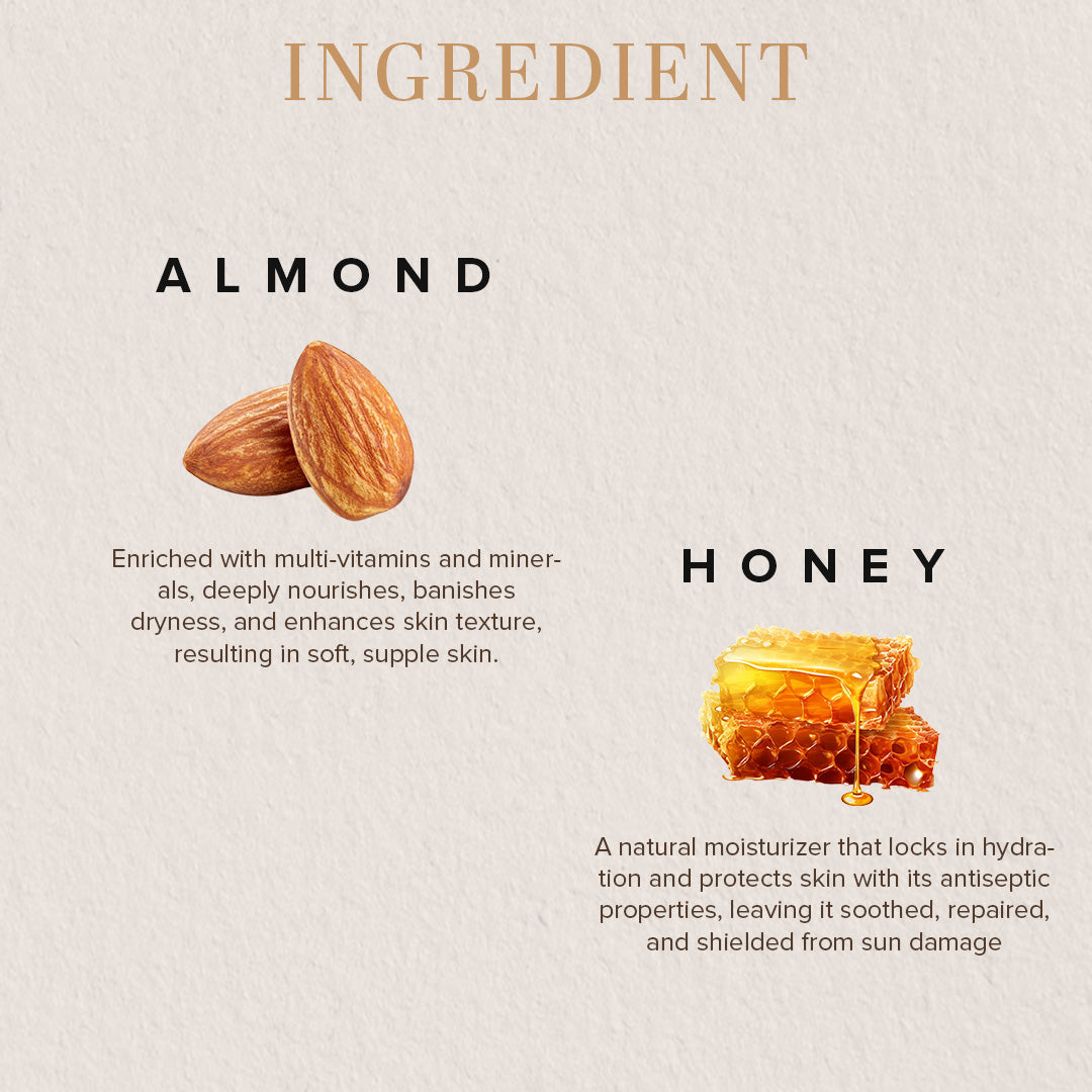 Khadi Natural Almond & Honey Facial Massage Gel with Scrub - 50gm - Image 3 - Buy from Indicrest
