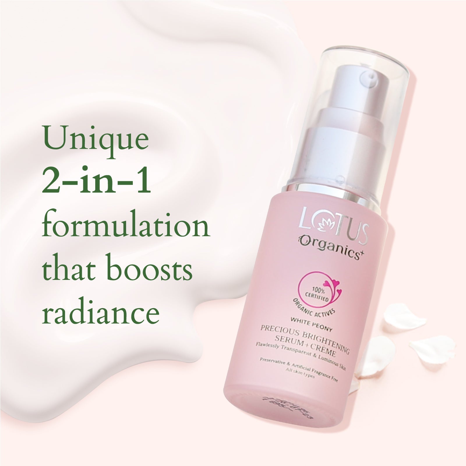 Lotus Herbals Precious Brightening Serum+ Creme, 30ml