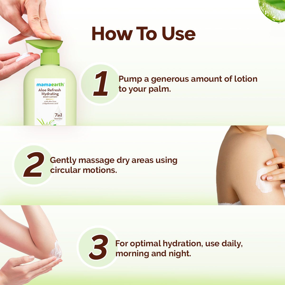 Mamaearth Aloe Refresh Hydrating Body Lotion, 400ml - Image 4 - Buy from Indicrest