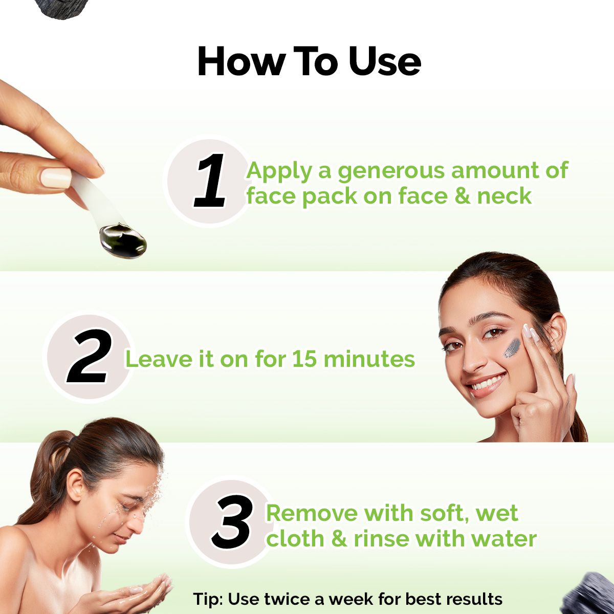 Mamaearth Charcoal Purifying Face Pack with Activated Charcoal & Glycolic Acid for Skin Detoxification, 200g - Image 4 - Buy from Indicrest
