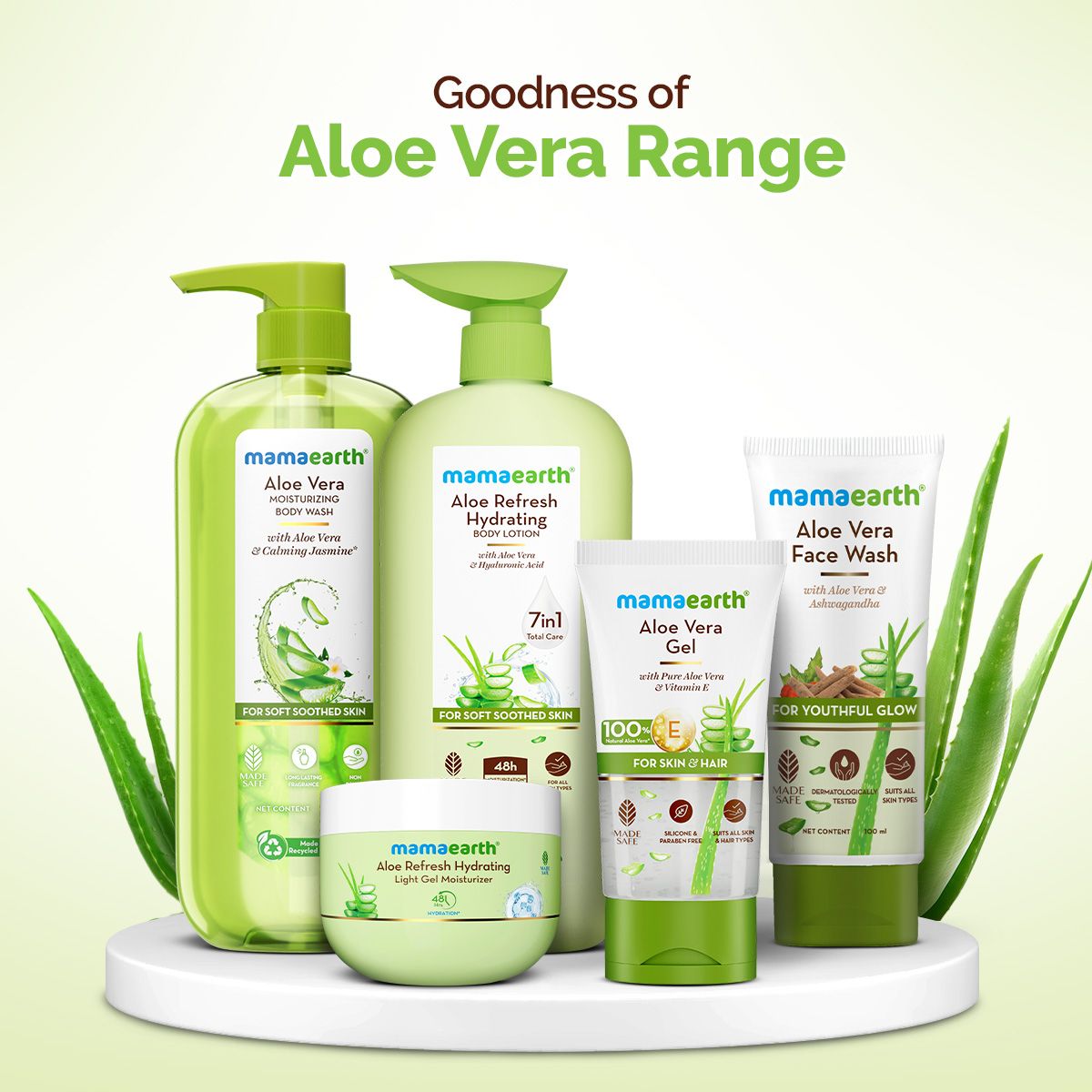 Mamaearth Aloe Vera Gel with 100% Natural Aloe Vera & Vitamin E for Skin & Hair, 150ml - Image 5 - Buy from Indicrest