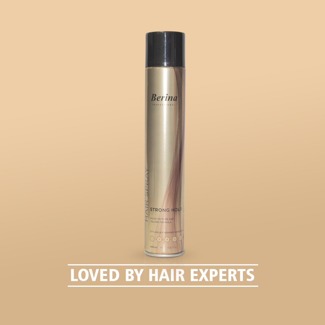Berina Professional Hair Spray (Strong Hold) | Long-Lasting Firm Hold for All-Day Styling, 400ml
