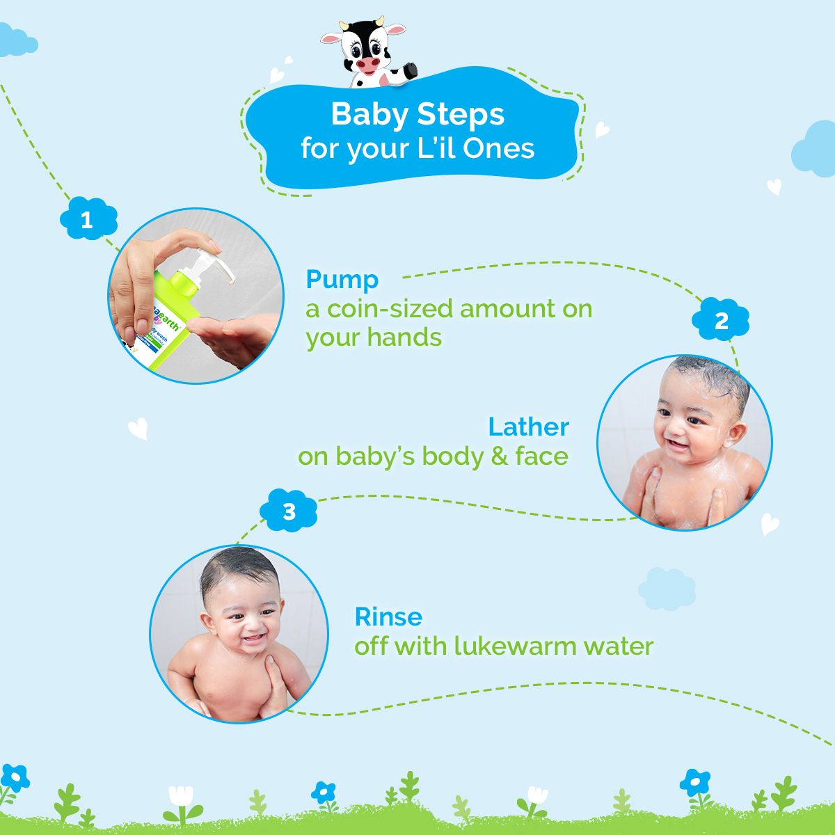 Mamaearth Milky Soft Body Wash for Babies with Oats, Milk and Calendula, 400ml - Image 5 - Buy from Indicrest