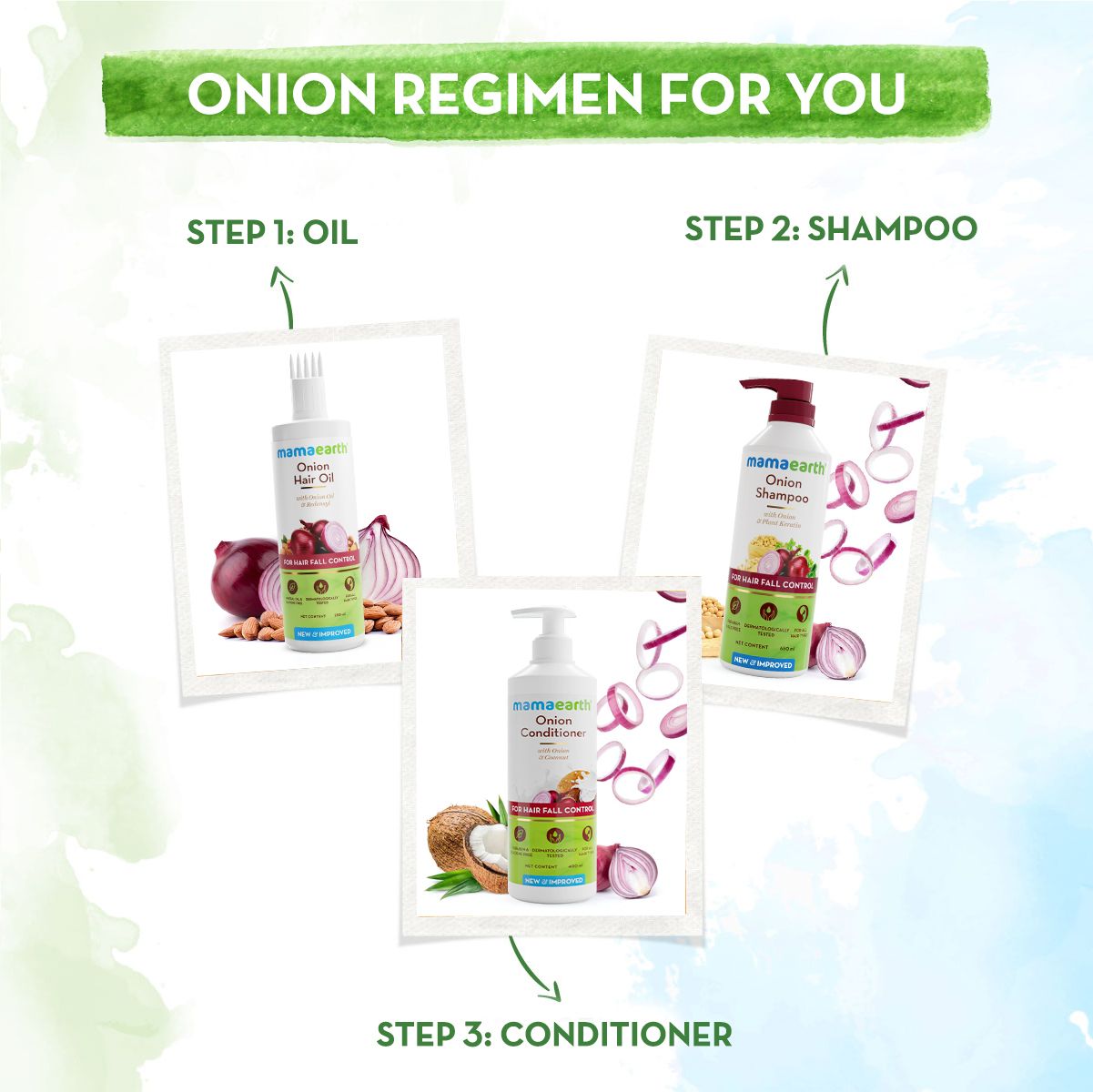 Mamaearth Onion Healthy Hair Kit, 250ml + 650ml + 400ml - Image 6 - Buy from Indicrest