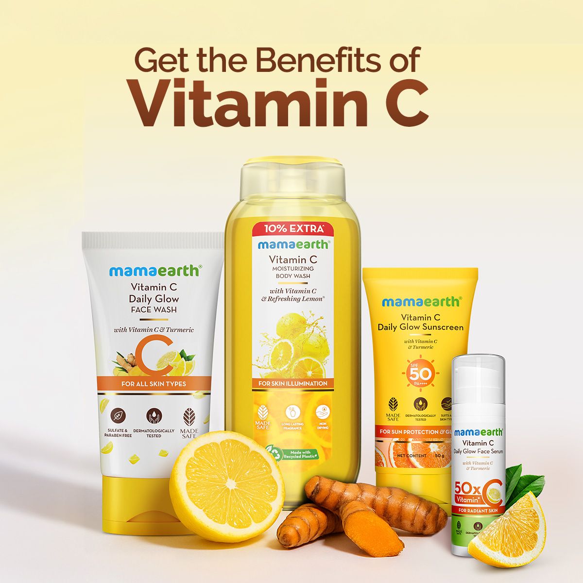 Mamaearth Vitamin C Face Wash with Vitamin C and Turmeric, Pack of 2 X 150ml - Image 5 - Buy from Indicrest