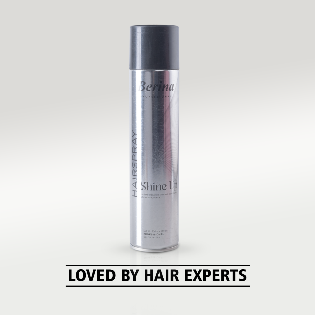 Berina Professional Hair Shine-Up Spray | Instant Glossy Shine & Light Hold for All Hair Types, 250ml