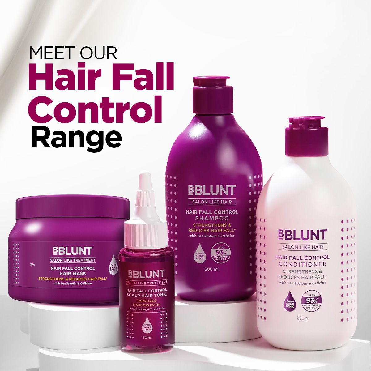 Bblunt Hair Fall Control Hair Mask with Pea Protein & Caffeine for Stronger Hair 250g, Pack of 2 X 250g - Image 6 - Buy from Indicrest