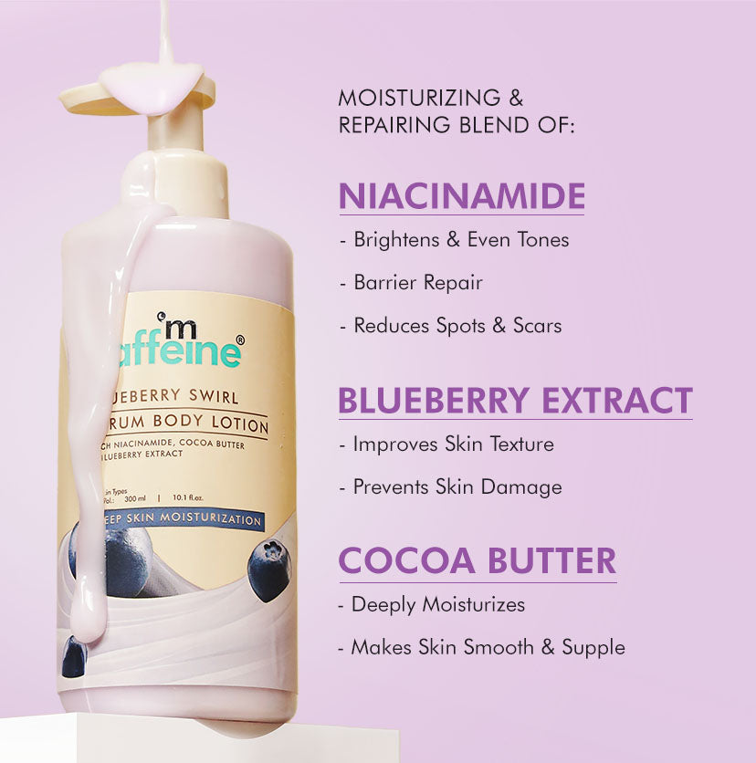 Mcaffeine Blueberry Swirl Serum In Body Lotion With Niacinamide - Image 5 - Buy from Indicrest