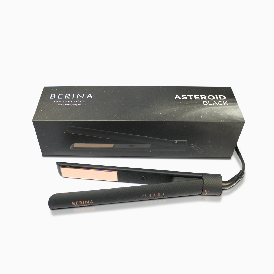 Berina Professional Asteroid BC-069 Powerful Hair Straightener | Sleek Finish & Professional Styling, Black