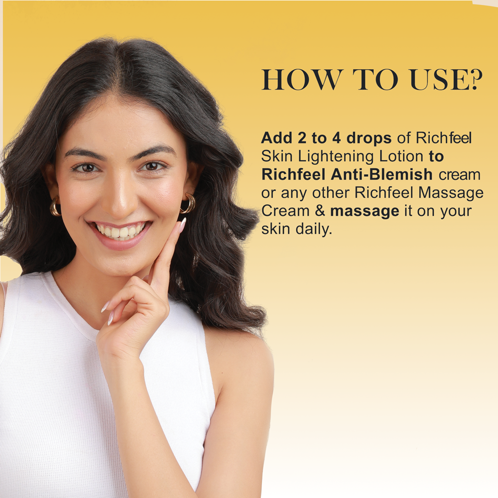 Richfeell Skin Lightening Lotion 10 ml - Image 3 - Buy from Indicrest