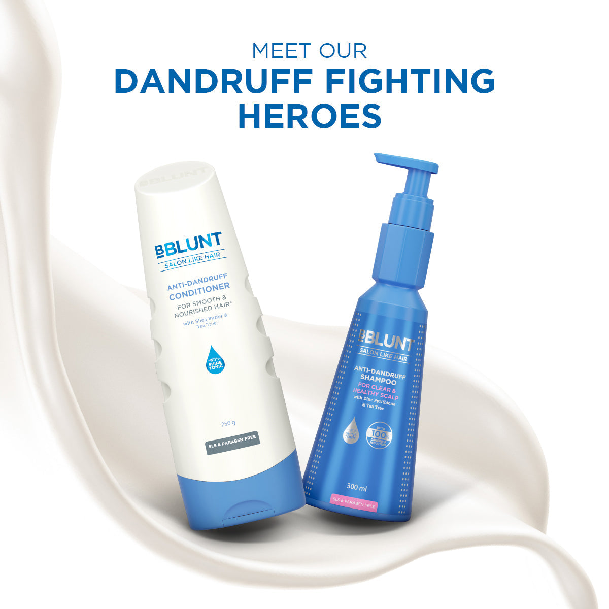Bblunt Anti-Dandruff Shampoo For a Clear & Healthy Scalp, Pack of 3 X 300ml - Image 6 - Buy from Indicrest
