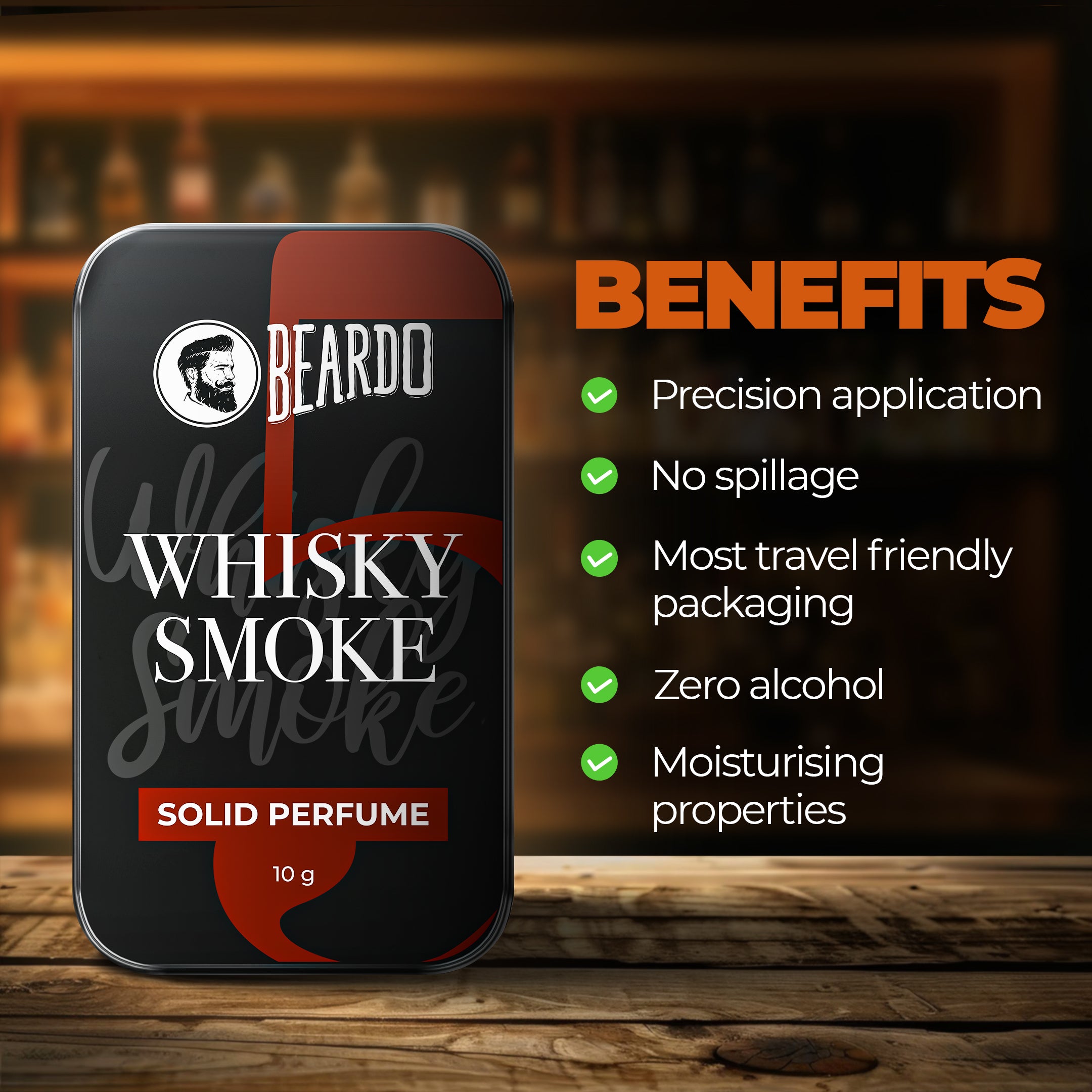 Beardo Whisky Smoke Solid Perfume 10g - Image 5 - Buy from Indicrest
