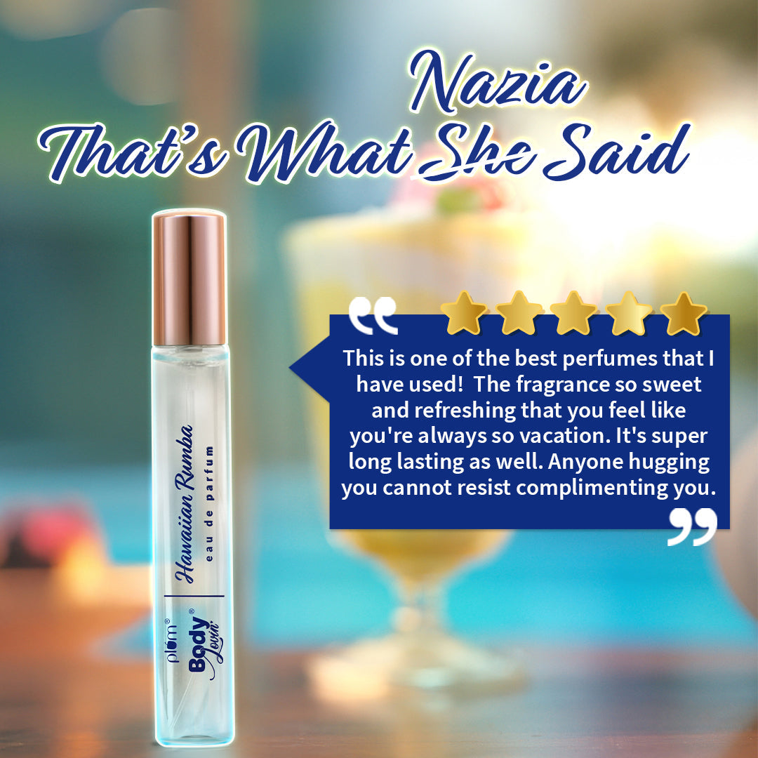 Plum Hawaiian Rumba Eau De Parfum (Perfume) by Plum BodyLovin' | Fresh Beachy Fragrance | Long Lasting | Easy To Carry, 50ml