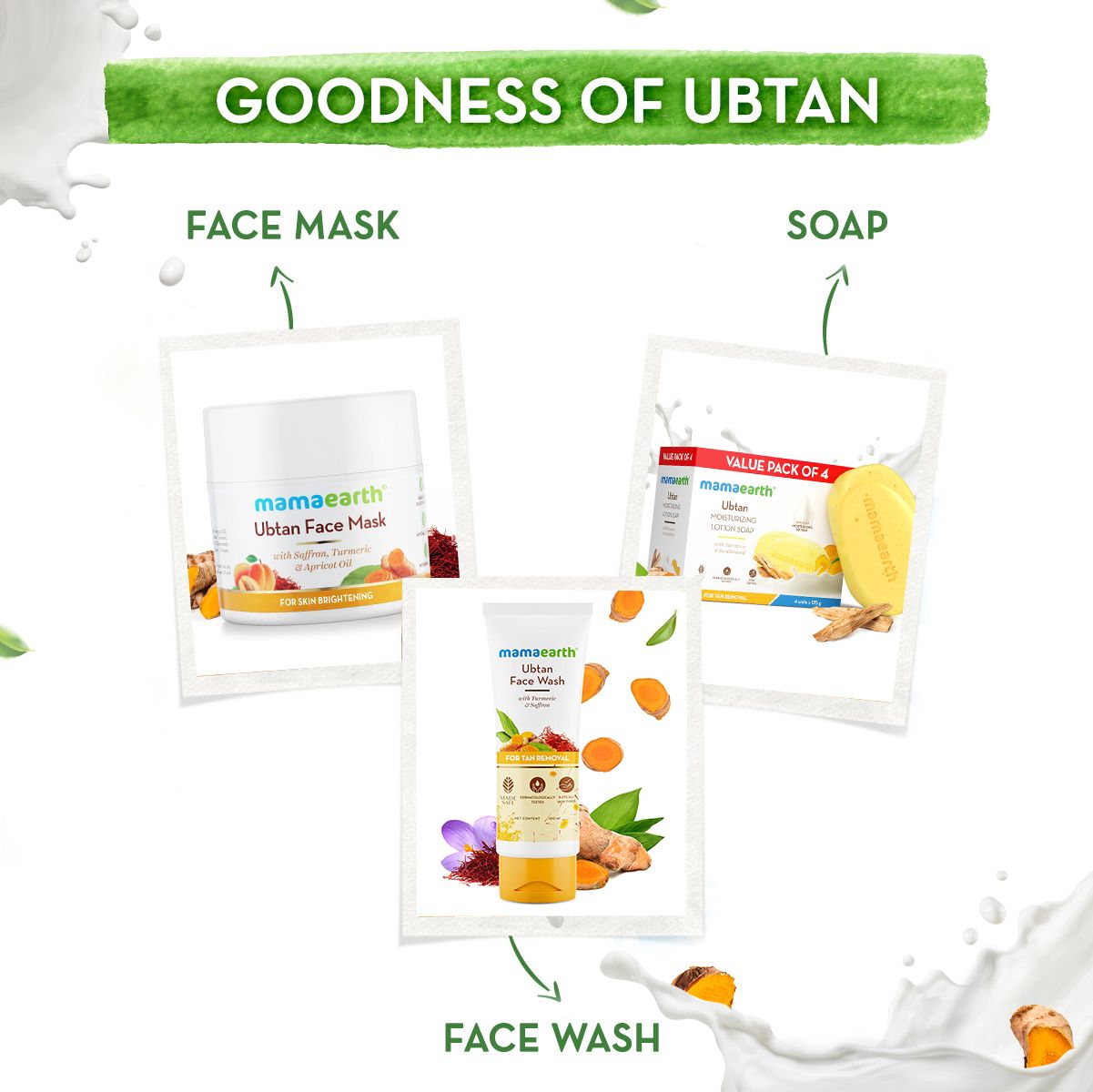 Mamaearth Ubtan Moisturizing Lotion Soap (Value, Pack of 4), 125 g X 4 - Image 7 - Buy from Indicrest