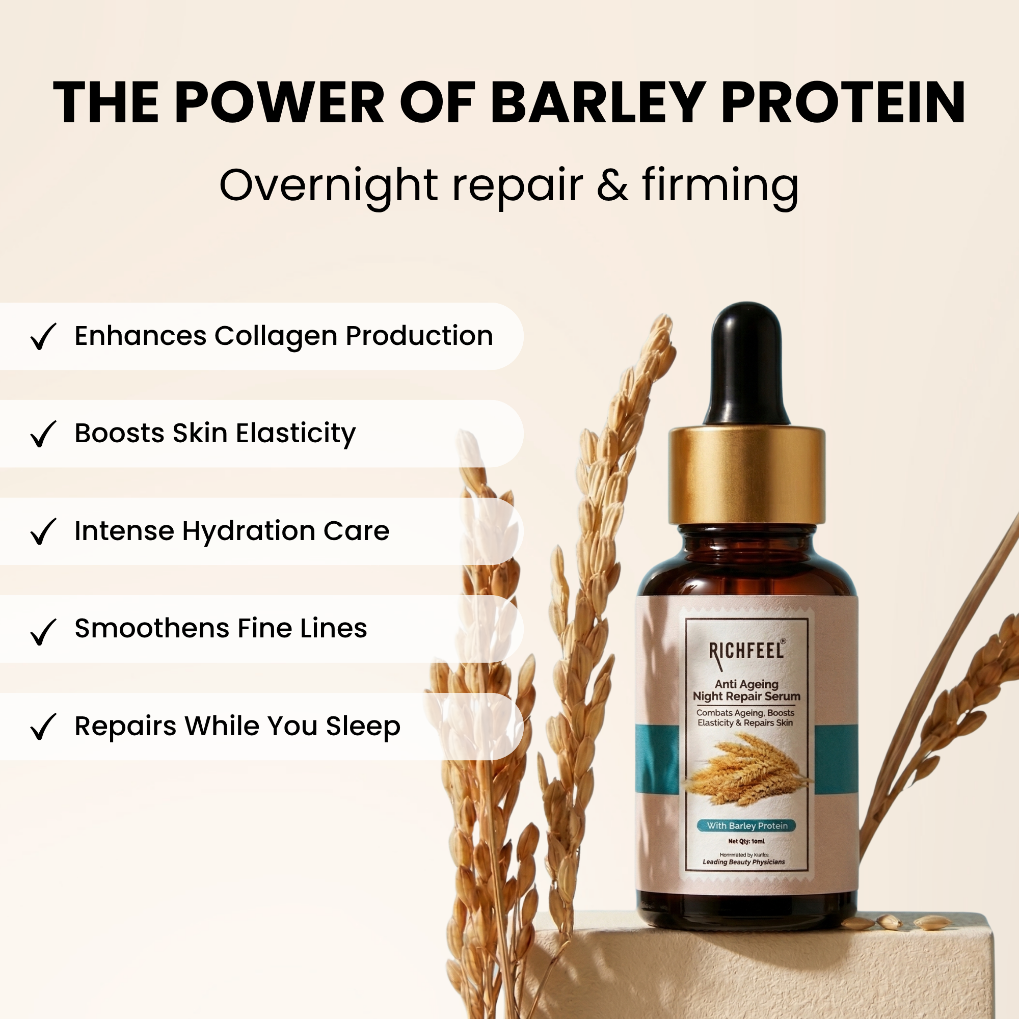 Richfeell Anti Ageing Night Repair Serum 10 Ml - Image 3 - Buy from Indicrest