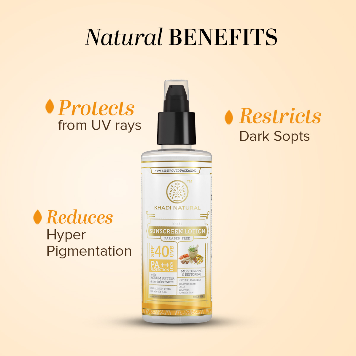 Khadi Natural Sunscreen Moisturising Lotion - SPF 40 - 100ml - Image 2 - Buy from Indicrest
