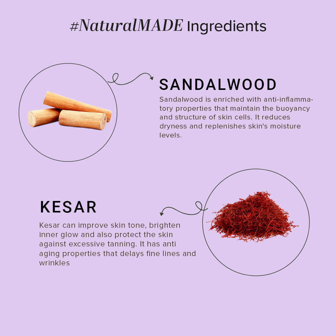 Khadi Natural Sandalwood & Kesar Moisturizer - 210ml - Image 3 - Buy from Indicrest