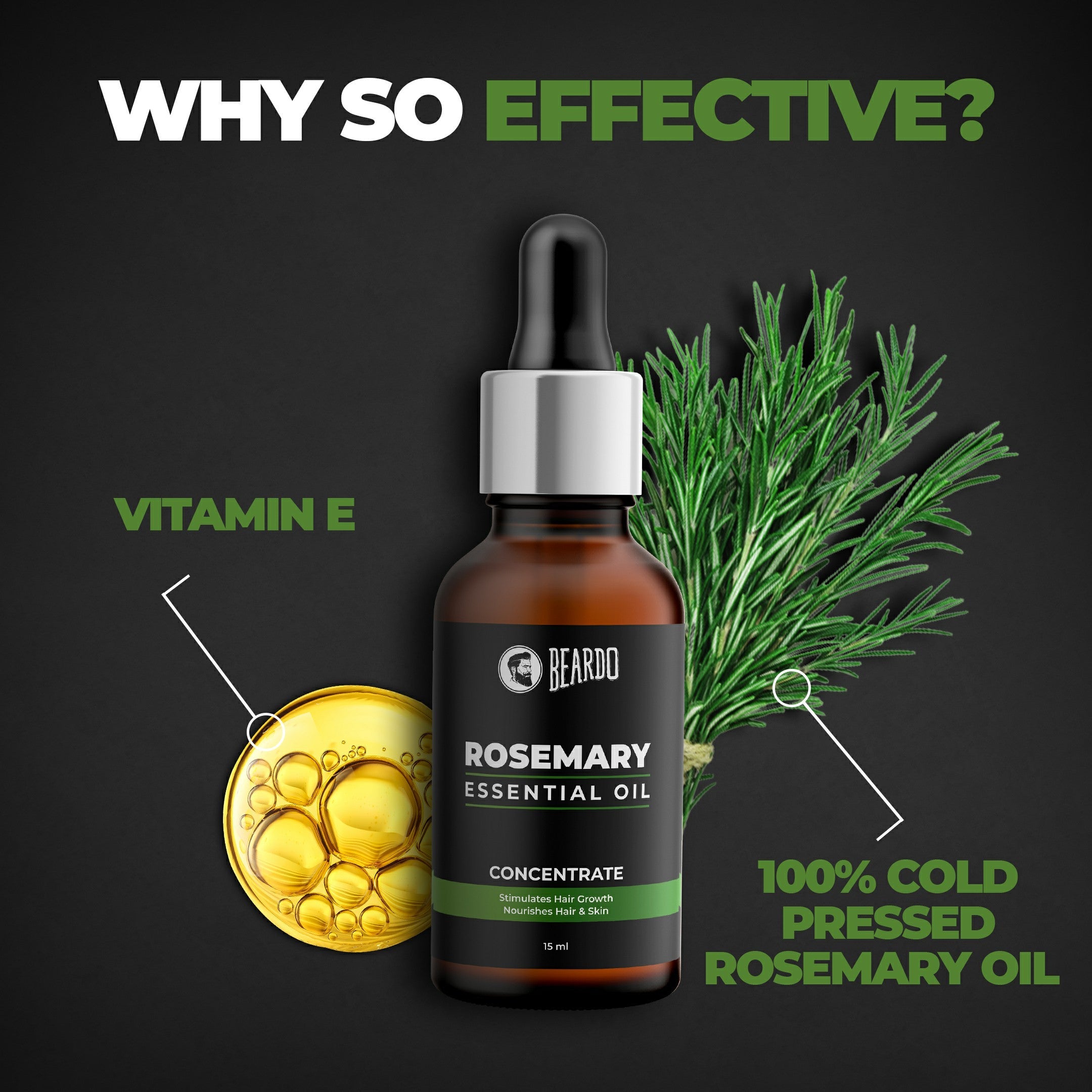 Beardo Rosemary Essential Oil, 15ml - Image 5 - Buy from Indicrest