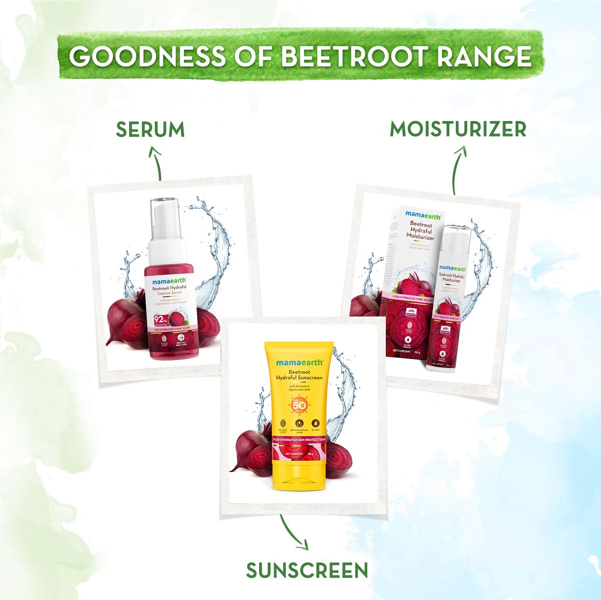 Mamaearth Beetroot Hydraful Sunscreen With Beetroot & Hyaluronic Acid, 50g - Image 5 - Buy from Indicrest