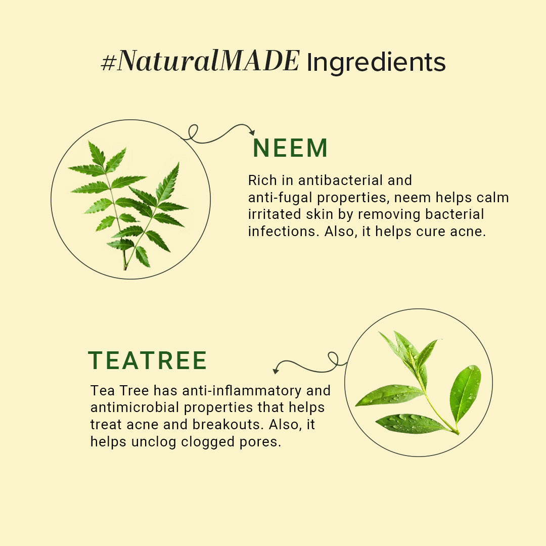 Khadi Natural Neem & Tea Tree Face Wash SLS & Paraben Free - 210ml - Image 4 - Buy from Indicrest