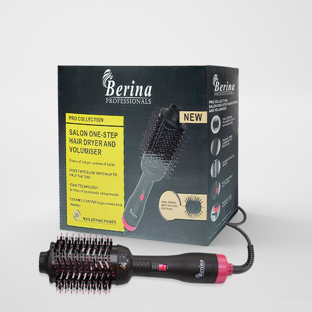 Berina Professional Salon One-Step Dryer & Volumizer HY-036 | Blow Dry, Style & Add Volume in One Step, HY-036