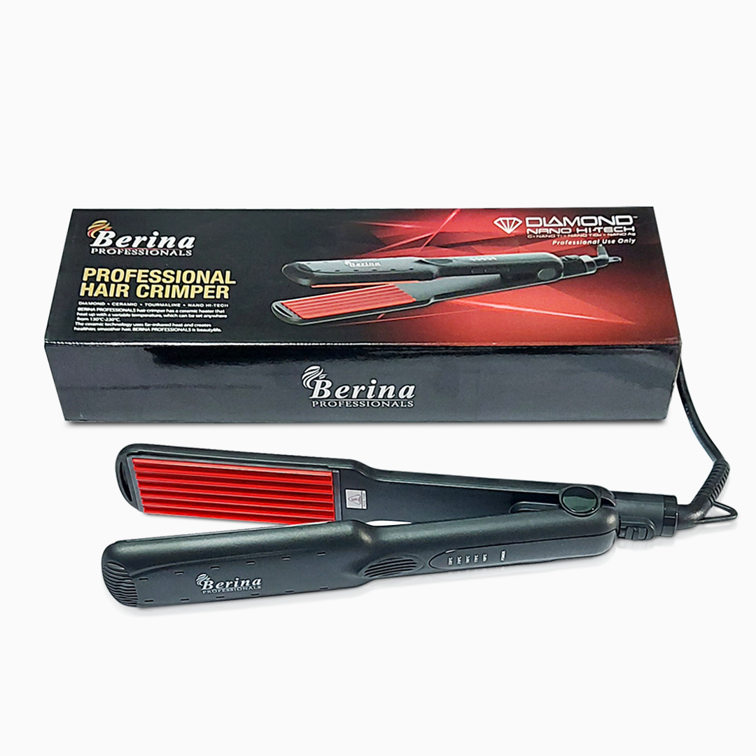 Berina Professional Diamond Nano Hi-Tech Crimper BC-8019 | Defined Waves, Texture & Precision Styling, BC-8019