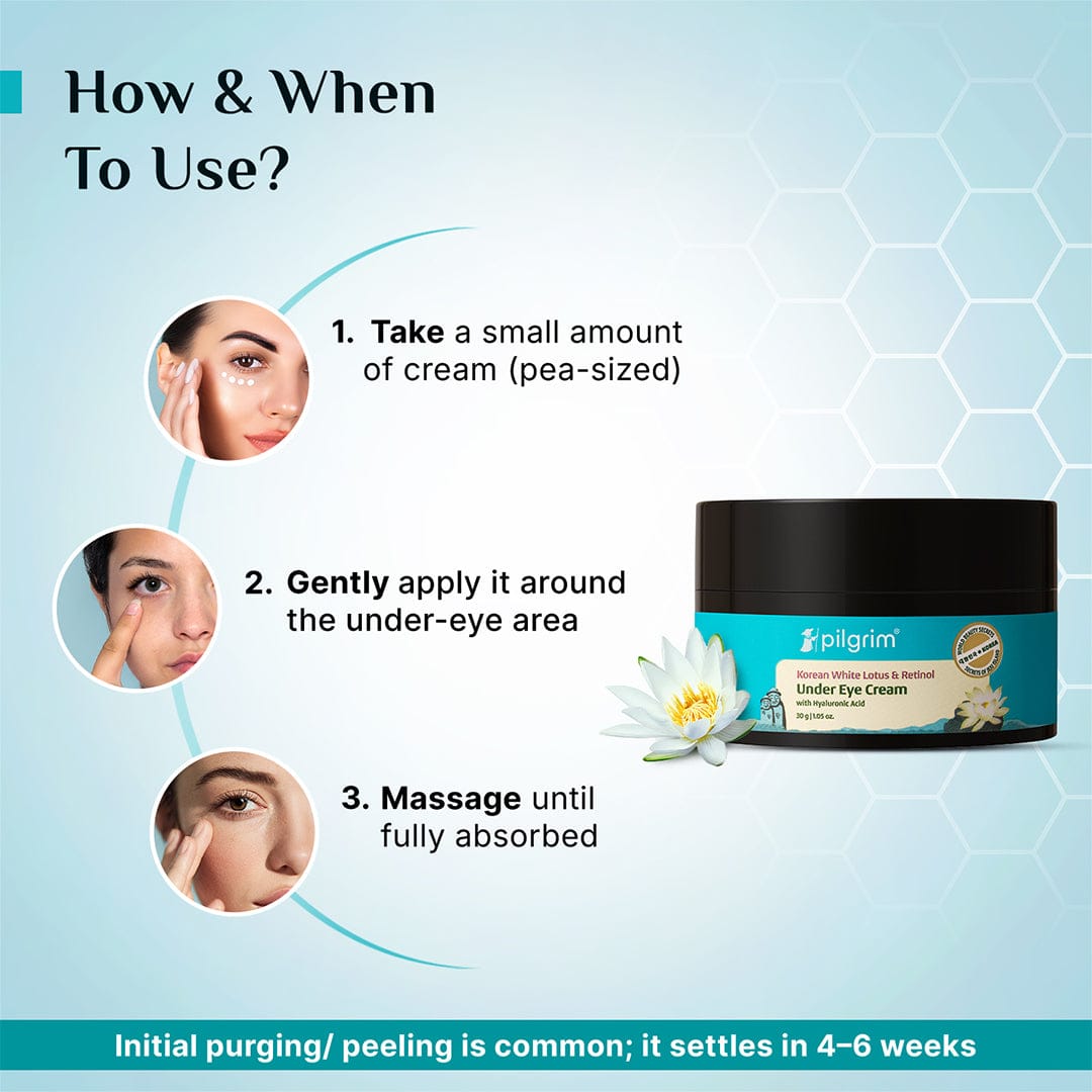 Pilgrim Retinol Under Eye Cream with Vitamin C & Hyaluronic Acid, 30g - Image 6 - Buy from Indicrest