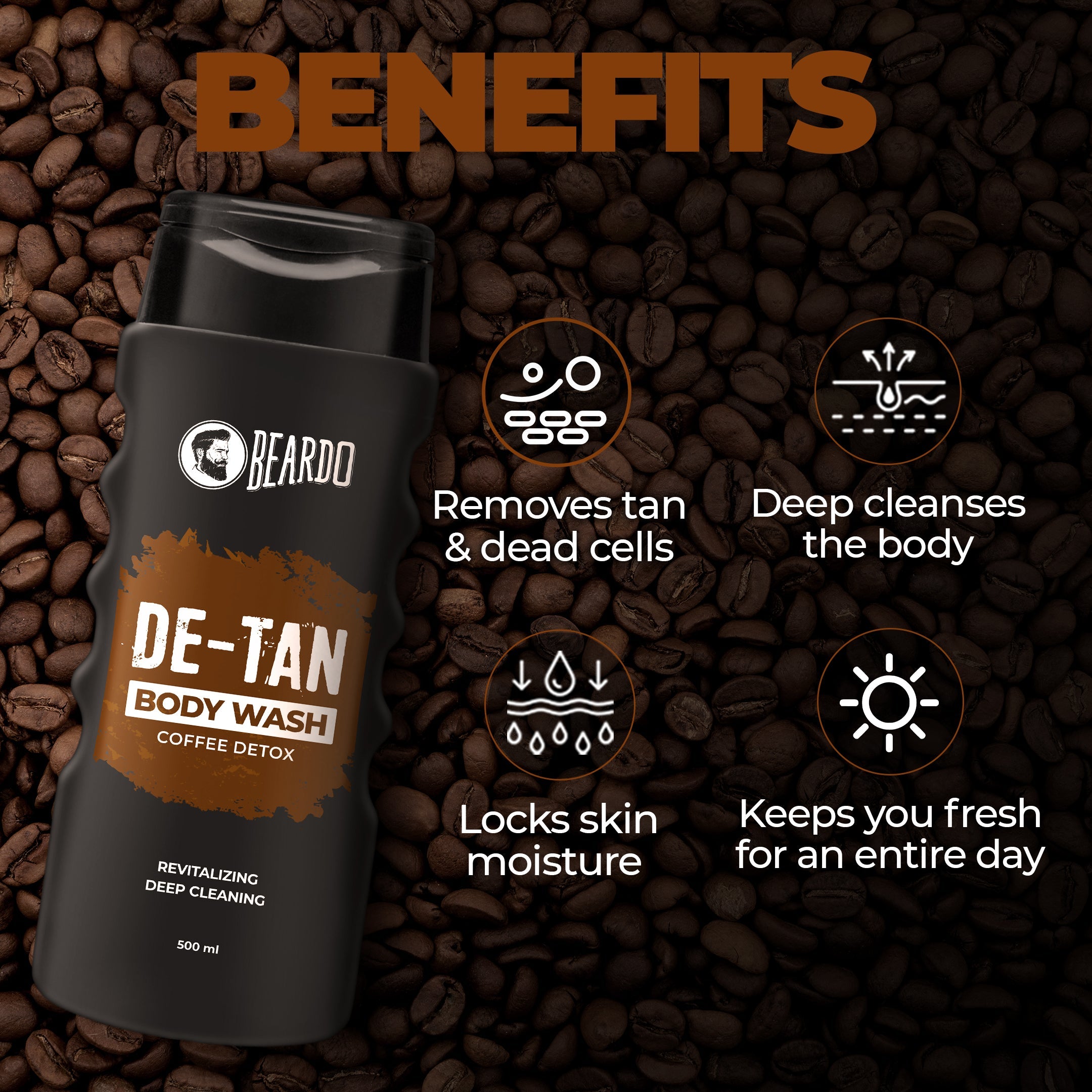 Beardo De-Tan Bodywash for Men, 500ml - Image 5 - Buy from Indicrest