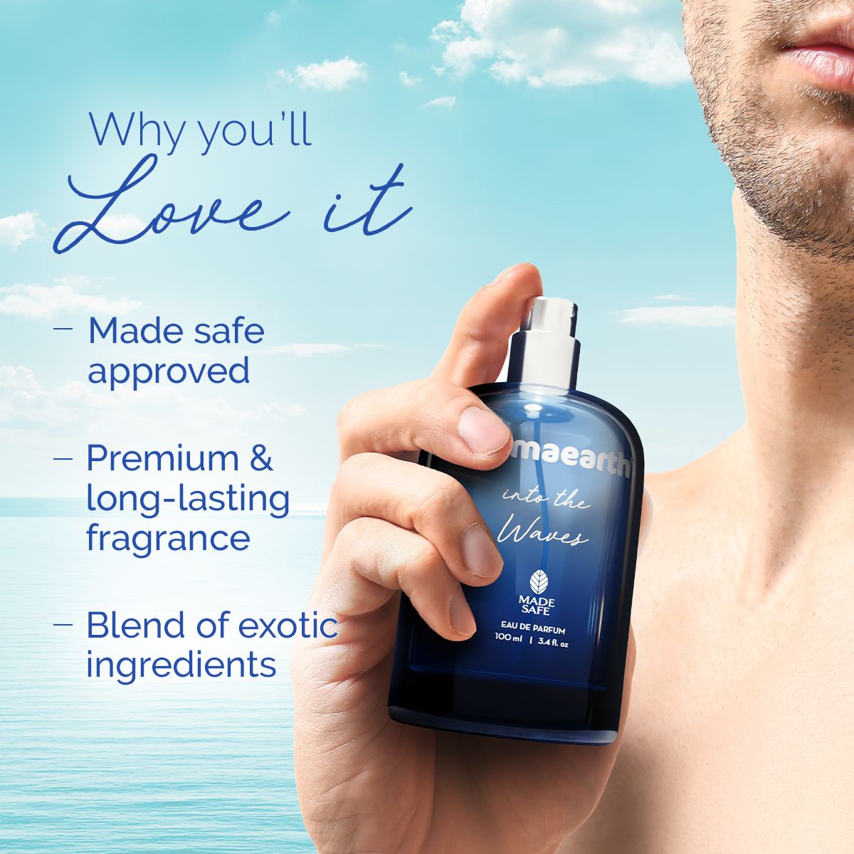 Mamaearth Into the Waves Eau De Parfum For Men, 100ml - Image 7 - Buy from Indicrest