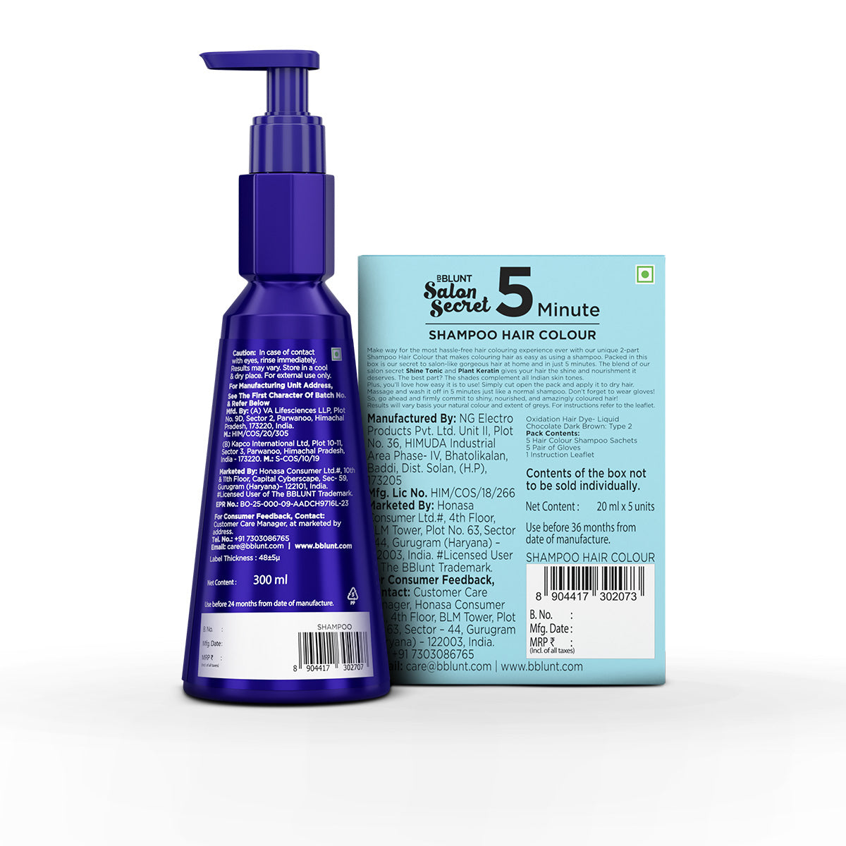 Bblunt 5 Min Choco Color Shampoo + Intense Moisture Shampoo - Image 2 - Buy from Indicrest