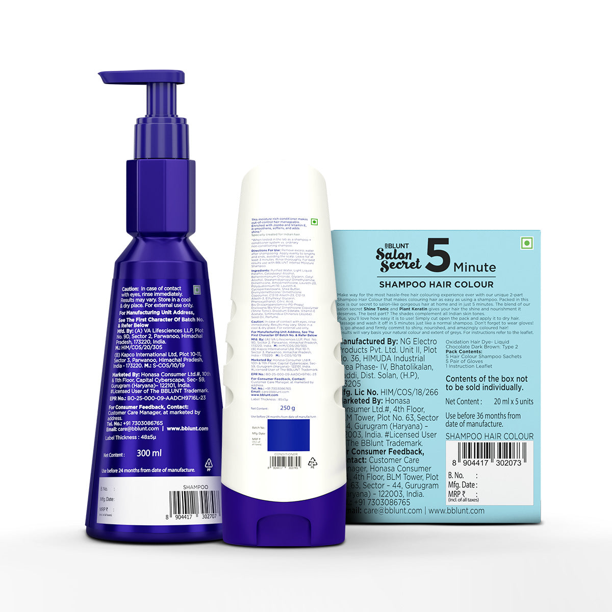 Bblunt 5 Min Choco Color Shampoo + Intense Moisture Combo - Image 2 - Buy from Indicrest