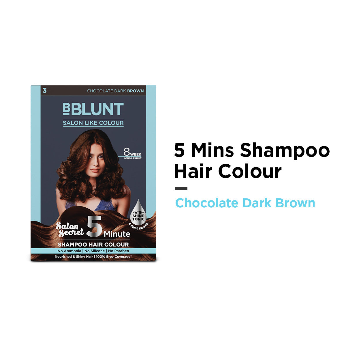 Bblunt Chocolate Dark Brown 5 Minute Shampoo Hair Colour, 20ml X 5 - Image 2 - Buy from Indicrest
