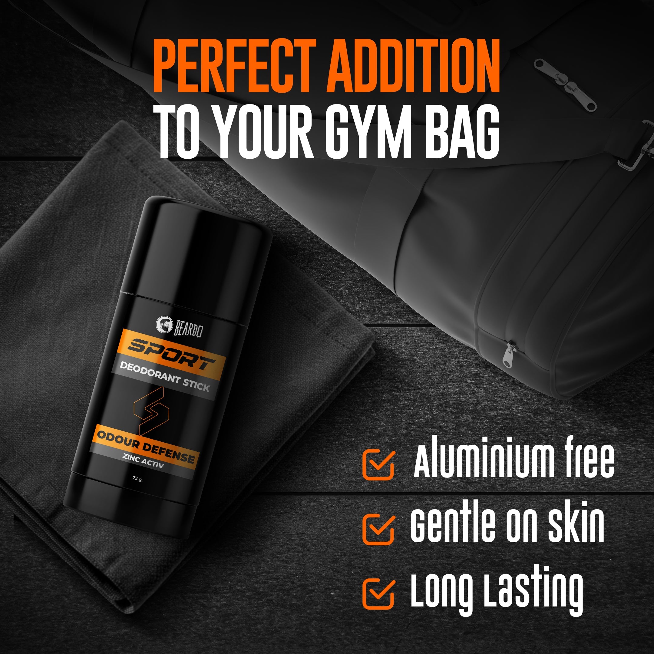 Beardo Sport Deodorant Stick, 75g - Image 5 - Buy from Indicrest
