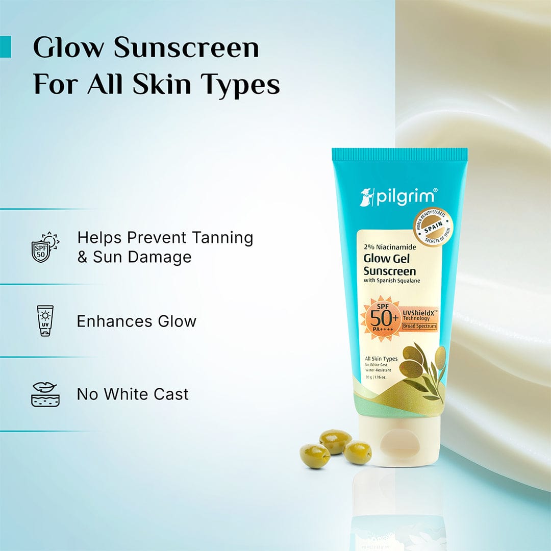 Pilgrim 2% Niacinamide Glow Gel Sunscreen SPF 50+ PA+++, 50g - Image 5 - Buy from Indicrest