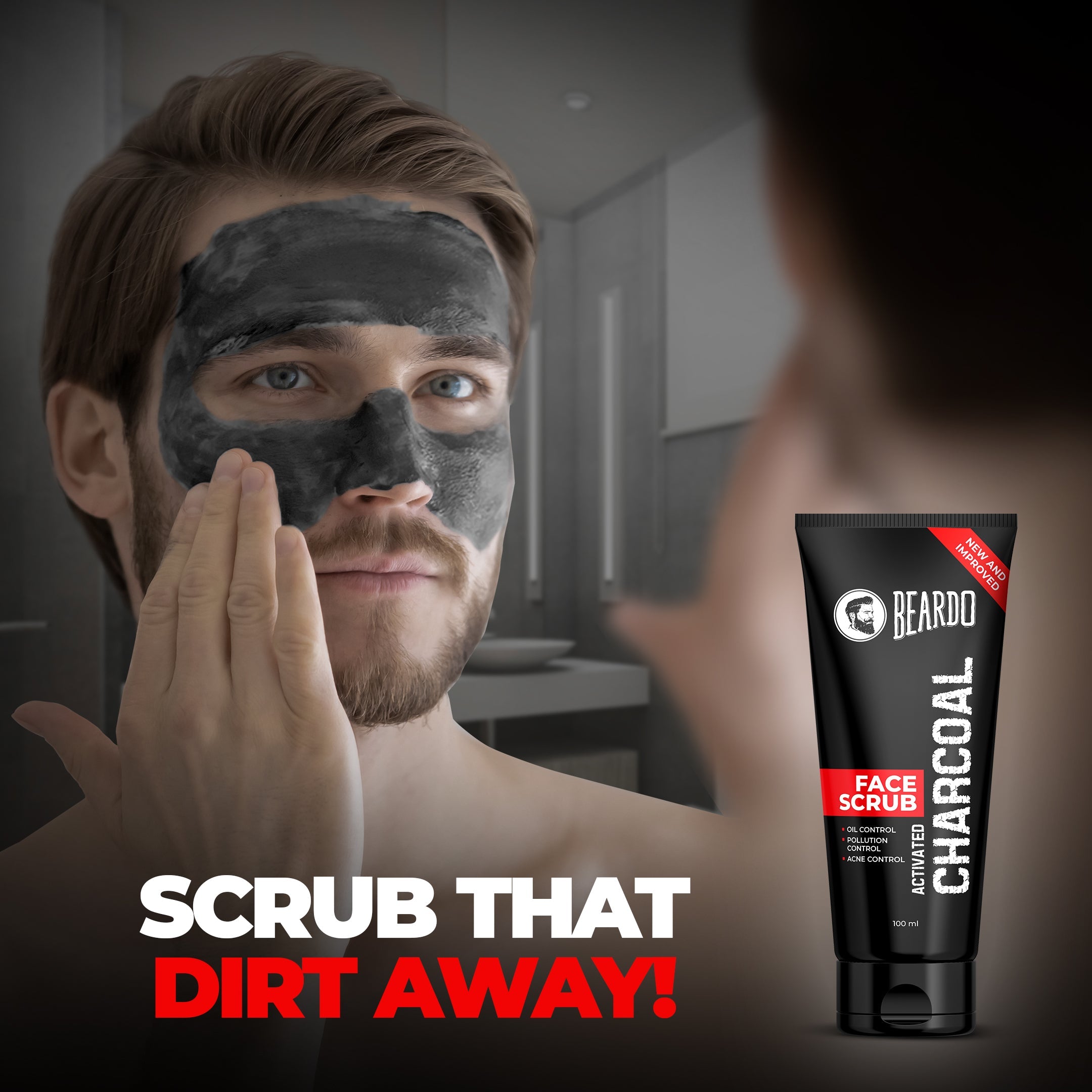 Beardo Activated Charcoal Face Scrub, 100g - Image 6 - Buy from Indicrest
