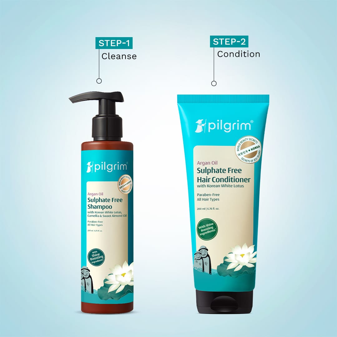 Pilgrim K-Beauty Shampoo + Conditioner Combo, Shampoo 200ml + Conditioner 200ml - Image 5 - Buy from Indicrest