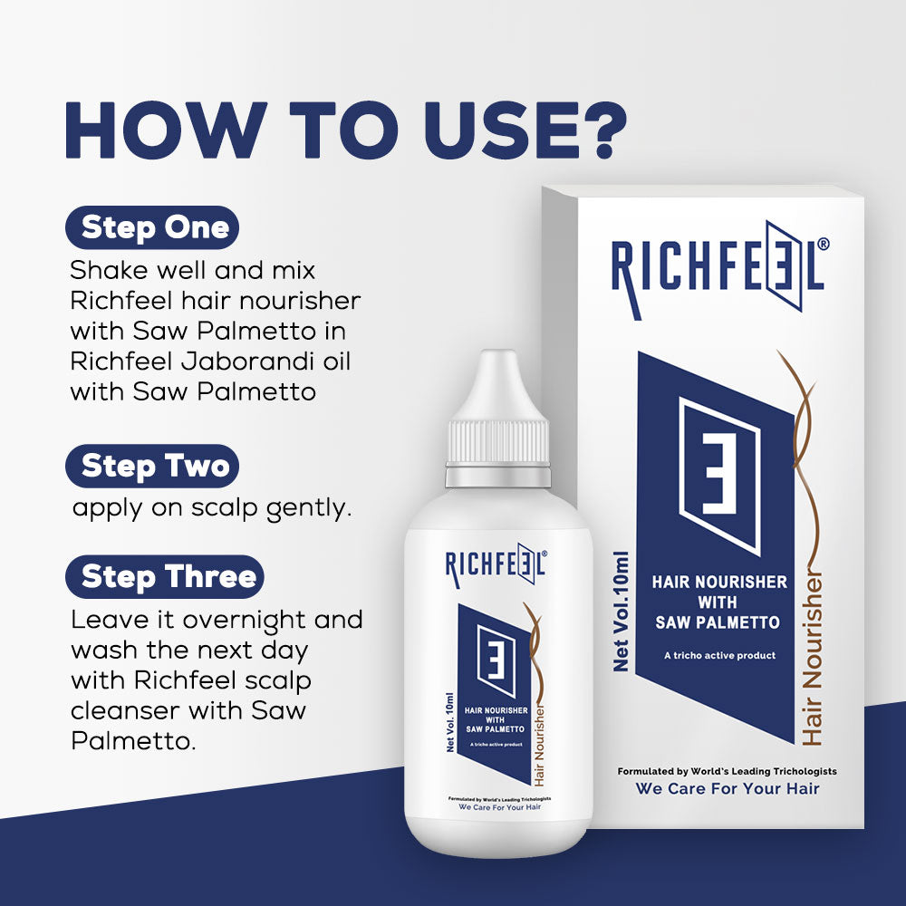 Richfeell Hair Nourisher With Saw Palmetto 10 Ml - Image 5 - Buy from Indicrest