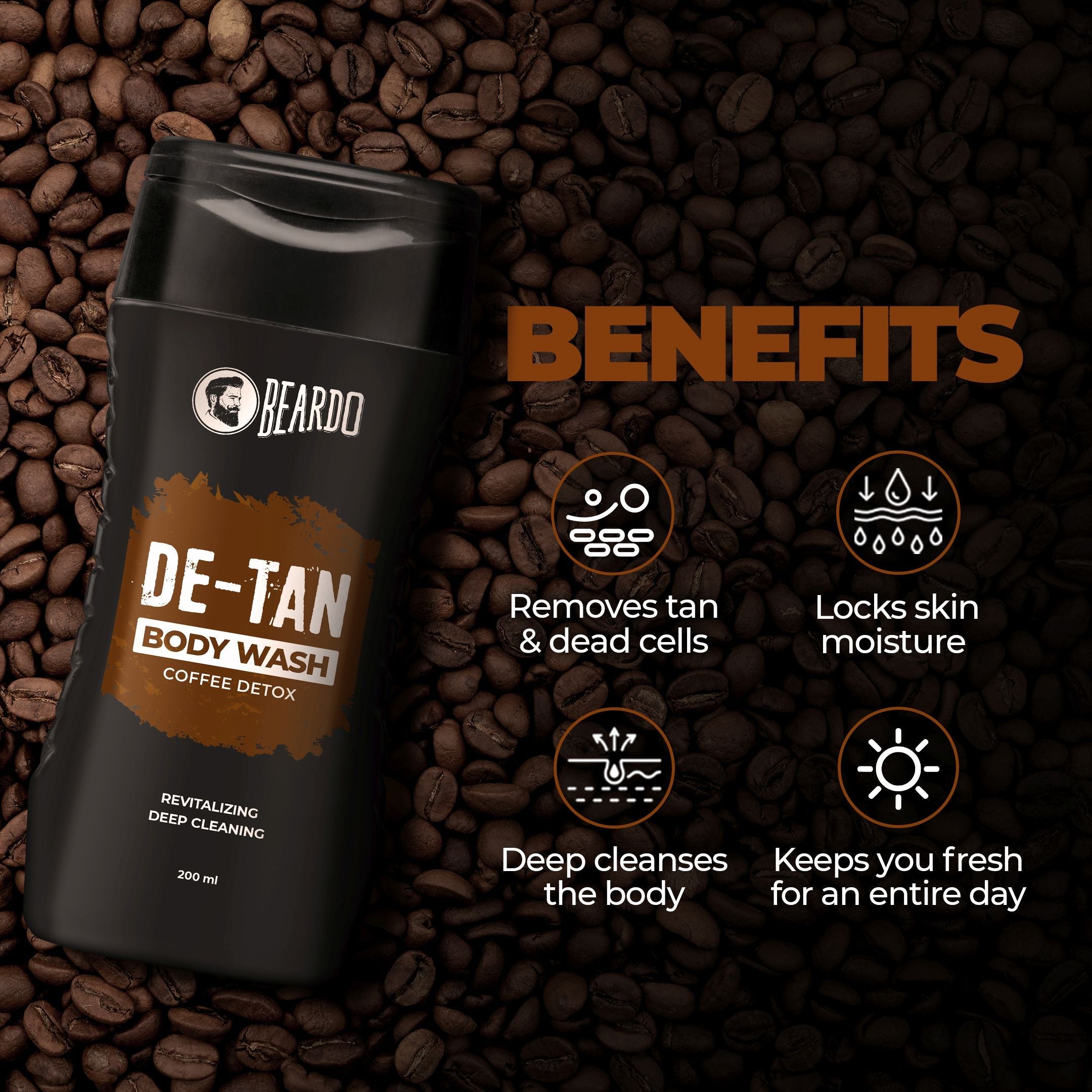 Beardo De-Tan Bodywash for Men, 200ml - Image 5 - Buy from Indicrest