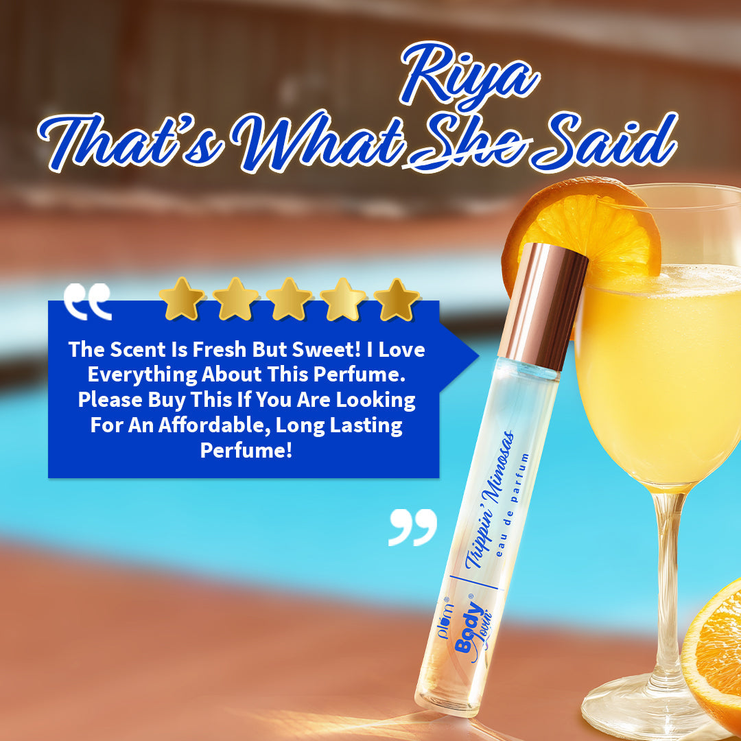 Plum Trippin Mimosas Eau De Parfum (Perfume) by Plum BodyLovin' | Long Lasting | Travel-Friendly | Citrusy Fragrance | Luxury Perfume, 15ml