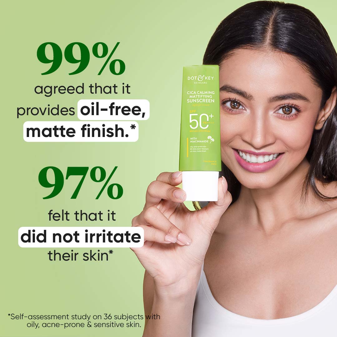 Dot & Key SPF 50+ Cica & Niacinamide Sunscreen - Pack of 2, (80g)