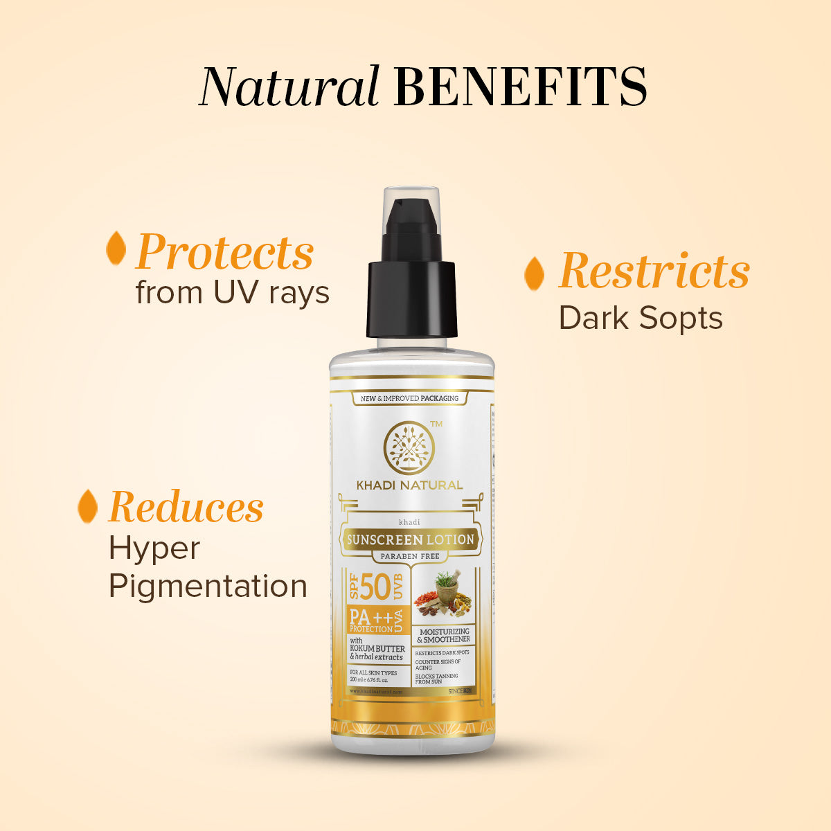 Khadi Natural Sunscreen Moisturising Lotion - SPF 50 - 100ml - Image 2 - Buy from Indicrest