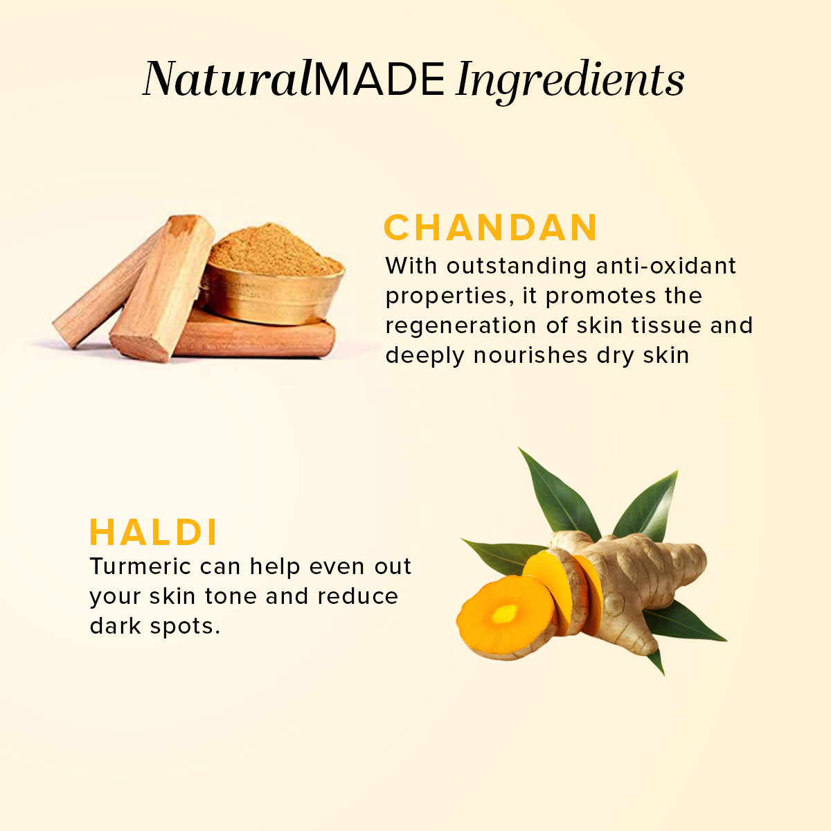 Khadi Natural Herbal Chandan Haldi Soap Combo Pack Of 3 – 125gm Each - Image 3 - Buy from Indicrest