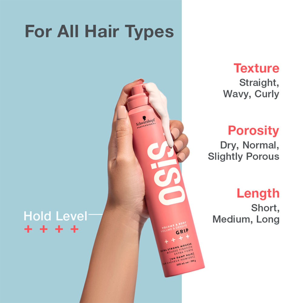 Schwarzkopf Professional OSiS+ Grip Extra Strong Hair Styling Mousse, 200ml Buy at Indicrest Image 7