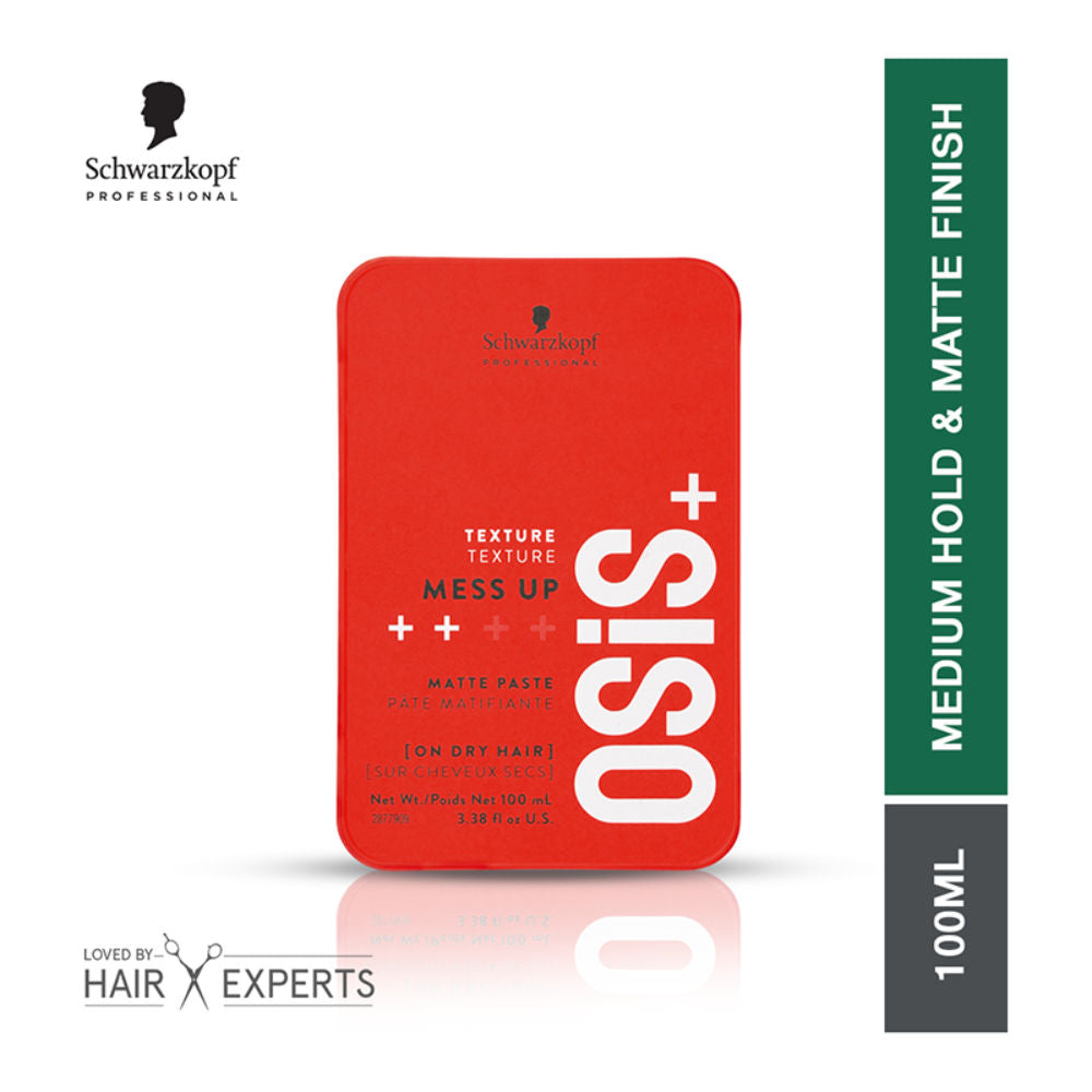 Schwarzkopf Professional OSiS+ Mess Up Hair Styling Matte Paste, 100ml Buy at Indicrest Image 2