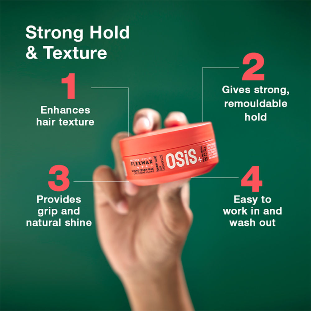 Schwarzkopf Professional OSiS+ Flexwax Strong Hair Styling Cream Wax, 85ml Buy at Indicrest Image 3