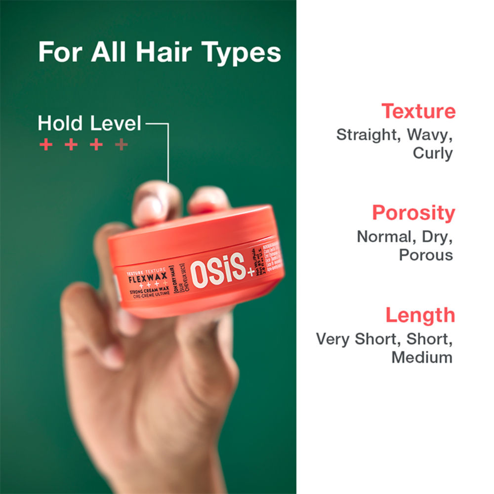 Schwarzkopf Professional OSiS+ Flexwax Strong Hair Styling Cream Wax, 85ml Buy at Indicrest Image 7